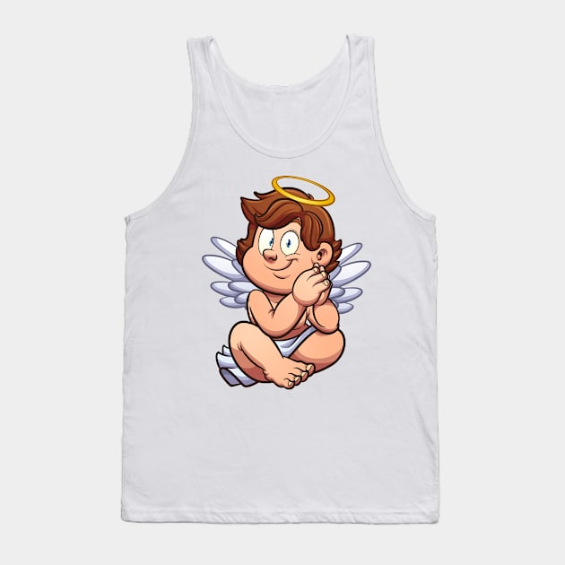 Sitting angel Tank Top by memoangeles